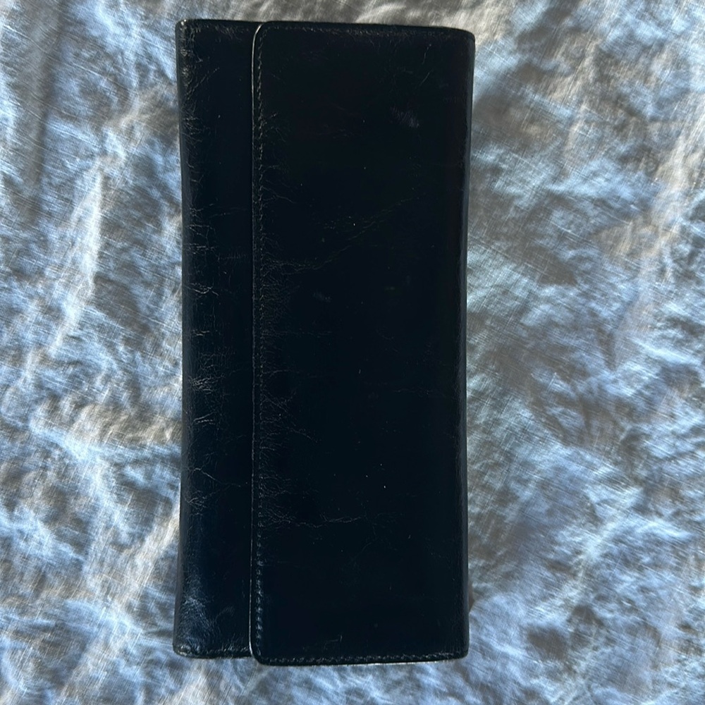 HOBO Black Leather Key & Card Holder